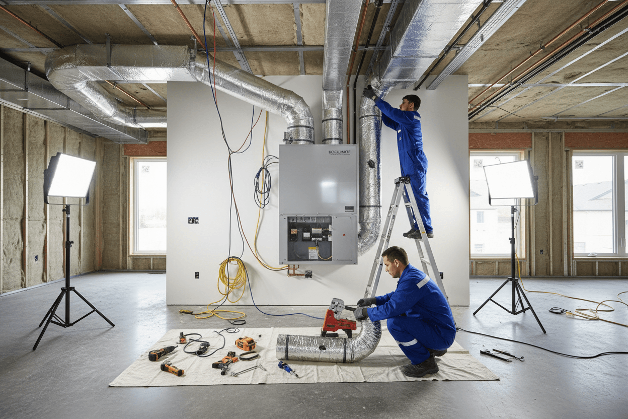 Heating installation process
